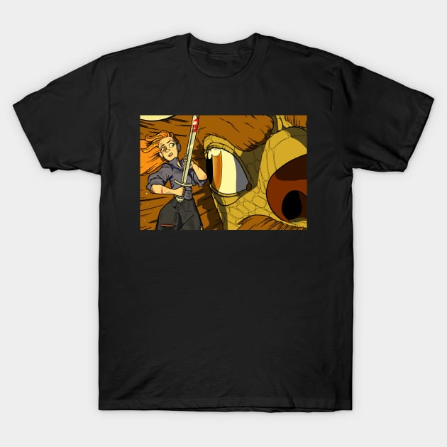 The Dragon and Knight cropped T-Shirt by AcornInk